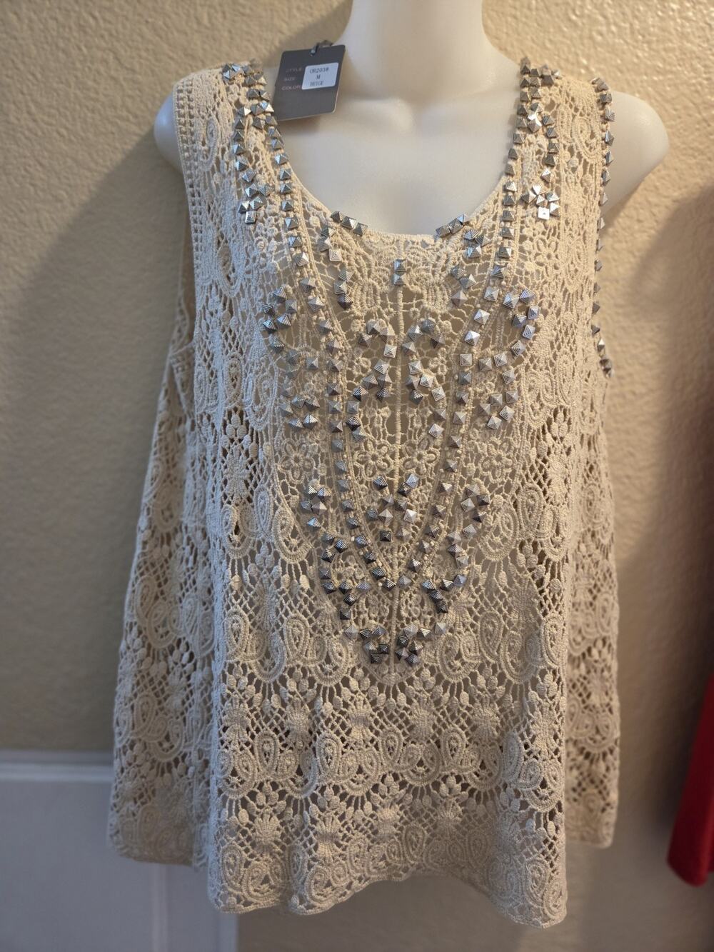 C Olives Crochet Tank Top